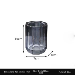 Bathroom Decor Set Crystal Lotion Dispenser Marble Tray