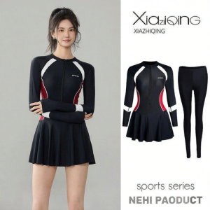 XIAZHIQING | Long Sleeve Sun Protection Tummy Control Swimsuit