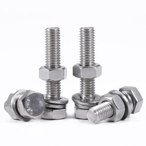 POWER&STRONG | Stainless Steel Hexagon Bolt and Nut Set with Extended Rod M3 M6 M8 M12 M24
