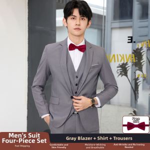 MAIYING | Summer Wedding Groomsmen Suit Set Big Size