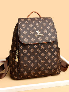 Kangaroo Womens Soft Leather Backpack Fashionable New 2025 Handbag for Shopping Work Travel Zipper Closure British Style