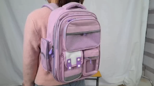 Elementary School Students Schoolbag Waterproof Children School Bags For Girls Boys Kids Backpack Double-Deck Light and Big Capacity Schoolbag with Free gifts
