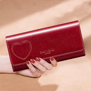 BANYANU Fashion Women Cowhide Genuine Leather Card Wallet Original Large Capacity Long Purse for Women
