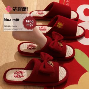 Wedding Red Couple Slippers