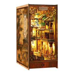 Handmade DIY Miniature 3D Puzzle Model Geat Han Palace Spring Dawn Book Stand Wooden Assembly Model Building Small House Style