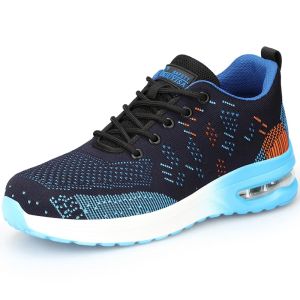 Breathable Mesh Safety Shoes Steel Toe Anti Smash Air Cushion Lightweight Work Sneakers Men Women Slip Resistant Comfortable