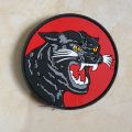 patch rubber logo macan hitam brimob - polisi - polri - police - tempelan emblem karet velcro. 