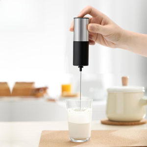 1 Chiếc Điện Cầm Tay Bọt Sữa Thép Không Gỉ Máy Xay Sinh Tố Tạo Bọt Trứng Be Hoạt Động Bằng Pin Tiện Ích Nhà Bếp