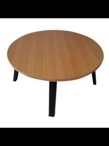 โต๊ะญี่ปุ่น โต๊ะพับอเนกประสงค์ หน้ากลม ขนาด 60*60 ซม. มี 3 ลาย หินดำ หินขาว ไม้บีช US99