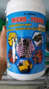 TRICHODERMA PSEUDOMONAS Đối Kháng Nấm Khuẩn Trừ Bệnh Cây Trồng - Lon 1Kg Bột Tan