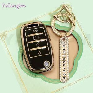 3/4 Buttons NEW TPU Car Key Case For Kia Rio 3 K2 Ceed Cerato K3 Sportage 4 Picanto K5 Optima Sorento Forte Stinger 2017 2018