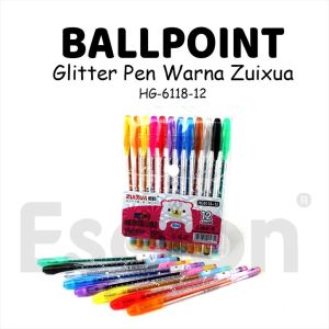 Pulpen Gel Xuizua Glitter 12 Warna / Bolpoint Giltter