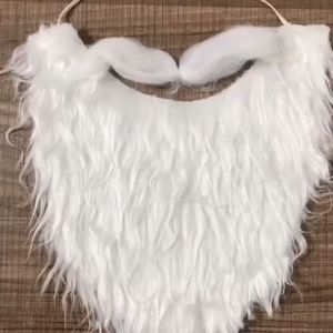 HOME BEST 1pc [Malaysia Ready Stock] Christmas Xmas Santa Claus Beard Party Performance Props White Fake Decoration Wig 圣诞老人胡须白色胡子成人儿童