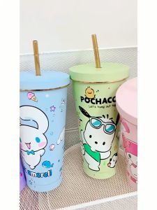 🥤 สวยมากต้องไปโดนแล้ว แก้วสแตนเลส ลายรวมการ์ตูนดัง 304 ขนาด 750 ml ความสูงแก้วน้ำ 21 cm