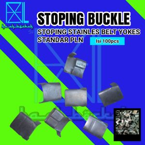 Stoping Buckle 100pcs Stopping Stainles Belt Yokes Alat Listrik Standar PLN