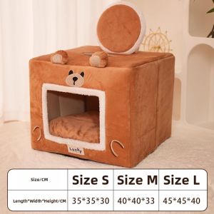 HELLOLEIBOO | Insulated Closed Safety All Seasons Pet Sleeping Den