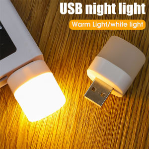 5/10 ชิ้น LED แสงอุ่นสีขาว กลางคืน USB ชุดเล็กไฟ ปลอดภัยสำหรับ Pelindung Mata คอมพิวเตอร์