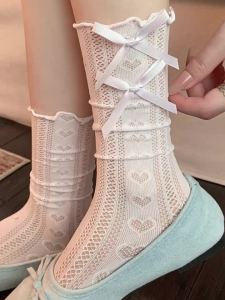 JIFANPAUL | Ballet Style Lace Summer Thin White Knee-High Socks