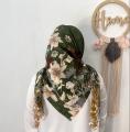 HIJAB SEGI EMPAT MOTIF-MOTIF TERBARU/KERUDUNG VOAL PREMIUM/JILBAB MOTIF BUNGA DAN SALUR. 