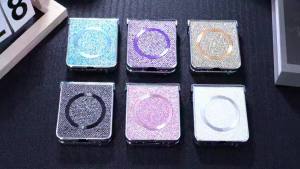 Thích hợp cho Samsung Z flip6 Z flip5 Z FLIP4 Z Flip3 điện thoại di động vỏ điện thoại phấn phủ sáng bóng cá tính trường hợp bìa trục trung tâm bảo vệ lật Bìa gấp màn hình chống rơi và sốc trở lại Bìa trường hợp