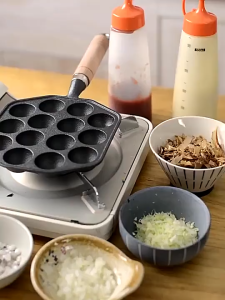 Japanese Takoyaki Grill Pan 14 Holes Nonstick Cast Iron Octopus Meat Balls Molds Maker Pancake Balls