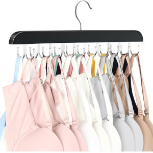 20 Hook Wooden Belt Hanger Multi-Functional Organizer Space-Saving Clothes Drying Rack for Scarves Belt Home Storage for Bedroom