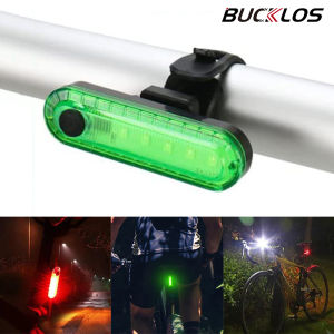 BUCKLOS Bike Lighting Bicycle Light Rechargeable Rear Bicycle Lamp LED Taillight Lighting Cycling Light Green/Red/White Lantern