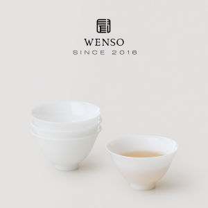 Ice Jade White Porcelain Tea Cup Lambskin Jade Simple Gongfu Tea Set Ceramic Small Tea Cup Home Use Minimalist Style