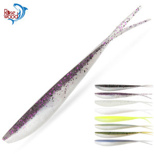 RoseWood 2" 3" 4" Soft Jerk Minnow Fishing Lure Swimbait Shad Drop Shot SoftBait Split Tail for Bass Trout Pike Walleye Pesca