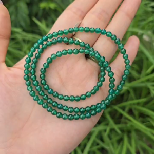 Q2167 Chuỗi 3v Ngọc Agate Xanh Lá 4li đáng trải nghiệm lắm các chị bền khỏi nói cho Mộc và Hoả - Phong Thuỷ TUDO