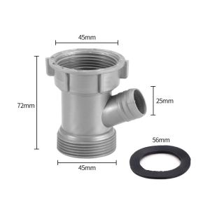 Sink Drain Pipe Adapter Y Shaped Basin Sewer Branch Connector Overflow Tube Thread Hose Joint for Kitchen Bathroom Accessories