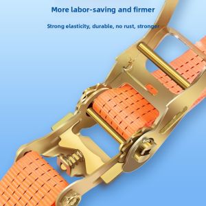 MONLEYTA | Thickened Strap Wagon Tie Down Rope Tightener Buckle Flat Help Bandage Tautness Enhancer Wheel Chock Polyester Material