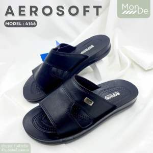 4146 Aerosoft รองเท้าแตะผู้ชาย รองเท้าแตะลำลอง รองเท้าแตะสวม Size 38-44 พร้อมส่ง-มีเก็บปลายทาง
