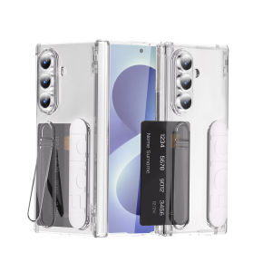 szhaiyu | Phone Case For Samsung Galaxy Z Fold 8 Ultra Fold 7 6 5 4 With Card Slot Multifunctional Kickstand Wrist Strap Folding Cover