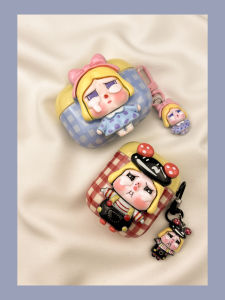 Cute Crying Baby Checkered Airpods4 Protective Case Wireless Bluetooth  pro Earphone Cover Second Generation Third Generation Aipods2 Airpodpro Fourth Generation Box