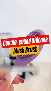 Buy 1 Take 1 Free Double Head Mask Brush Soft Silicone Massage Cleaning Multifunction Beauty Tool