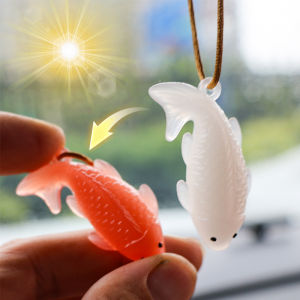 4PCS Color Change Roast Fish Car Pendant UV Temperature Sensing Fish Car Rearview Mirror Pendant Keychain Decoration Accessories