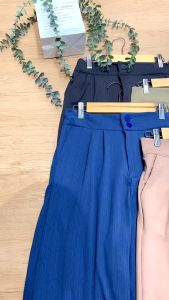 Jennie Knit Pants Celana Kulot Knit Wanita Highwaist Kancing Dua Jumbo Terbaru Muat BB 40-75KG