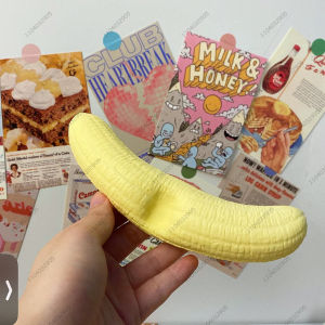Banana Flesh Squishy Toy Slow Rising Yellow Banana Slow Rebound Squeeze Toy Anti Stress Release Ball Hand Relax Toy Gift