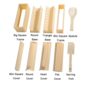 แม่พิมพ์ ทำซูชิ ข้าวปั้น ครบชุด 10 ชิ้น แม่พิมพ์คุณภาพดี ตัวช่วยดีๆของแม่บ้าน Sushi mold