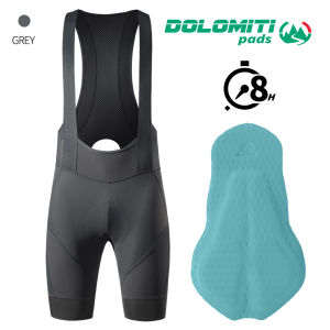 RION Mens Cycling Shorts Pro Bicycle Bib Tights MTB Padded Bike Clothing Italian Dolomiti Pads 8H Roading Biking Bibs Slim Fit