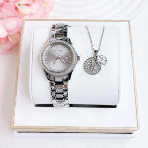 ĐỒNG HỒ NỮ CHÍNH HÃNG CITIZEN FE1140-86H Eco Drive White Dial Swarovski Size 29mm WR 5ATM