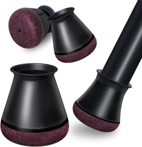 24PCS Chair Leg Protectors Anti- Slip Silicone 360°Felt Pad Bottom Wrapped Thickening Furniture Leg Cover for Hardwood Floors