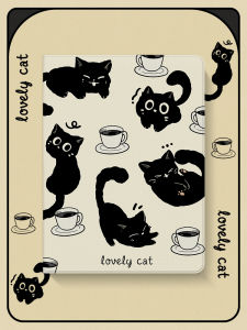 Cute Cat Design Tablet Protective Case for 11 Inch Mini Tablet Air5/3 with Pen Slot New pro Mini6 Coffee 2021 Ninth Generation Air6 Lovely 2022 Mini Tablet Case
