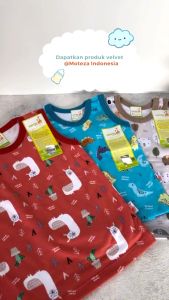 Velvet Junior - Setelan Baju Anak Bayi | Singlet Kutung Celana Pendek Baby | Splashing JOY | Spring HARMONY