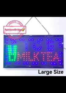 RAINBOW BRIDGE LED SIGNAGE ICE MILK TEA (New-Small-Large) #SIZE: W48cm & W60cm BIG #991