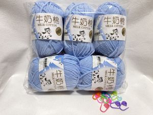 5Pcs 5-Ply Milk Sweet Soft Cotton Baby Threads For Knitting Wool Yarn Fiber Velvet Hand Knitting Wool Crochet Yarn for DIY