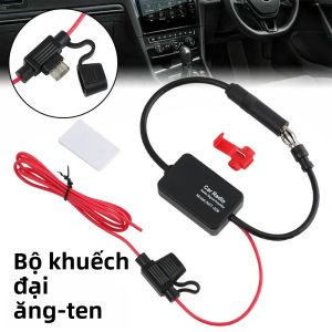 Bộ Khuếch Đại Tín Hiệu Ăng-ten Radio Ô Tô Phổ Thông 12V FM Phụ Kiện Tăng Cường Tín Hiệu Tự Động