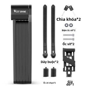 West Biking | Khóa Chống Trộm Gập Được Chống Cắt cho Nhiều Loại Xe Đạp