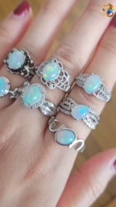 Premium Grade Opal Titanium Adjustable Rings (7 Designs to Choose)
